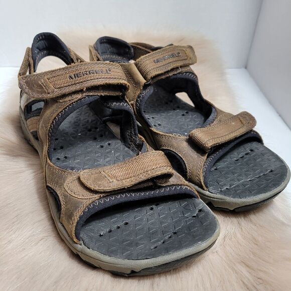 Merrell Men's Cambrian Strap Dark Earth Hiking Sandals Size 9 - Picture 1 of 8